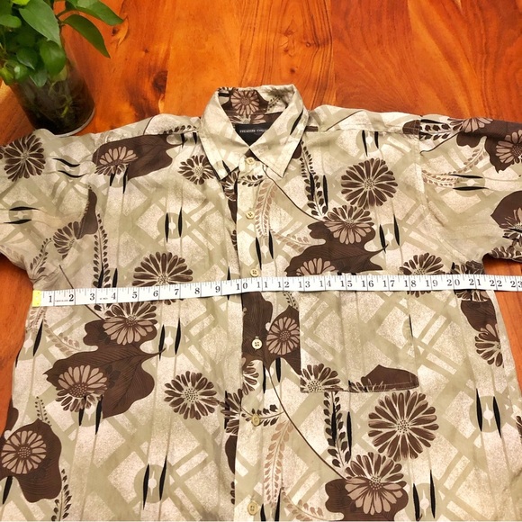 Vintage 100% Silk Floral Tropical Pattern Festival Relaxed Fit Shirt Blouse - Picture 9 of 15